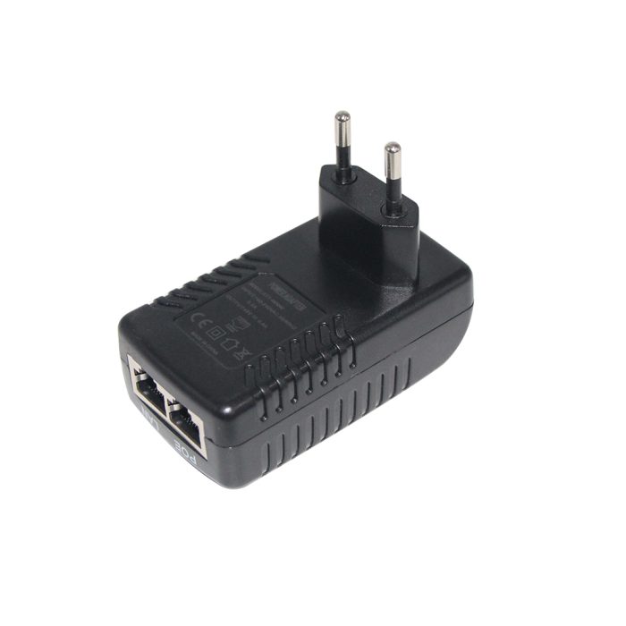 12v Power Over Ethernet Single Port 15.4w Poe Injector 4
