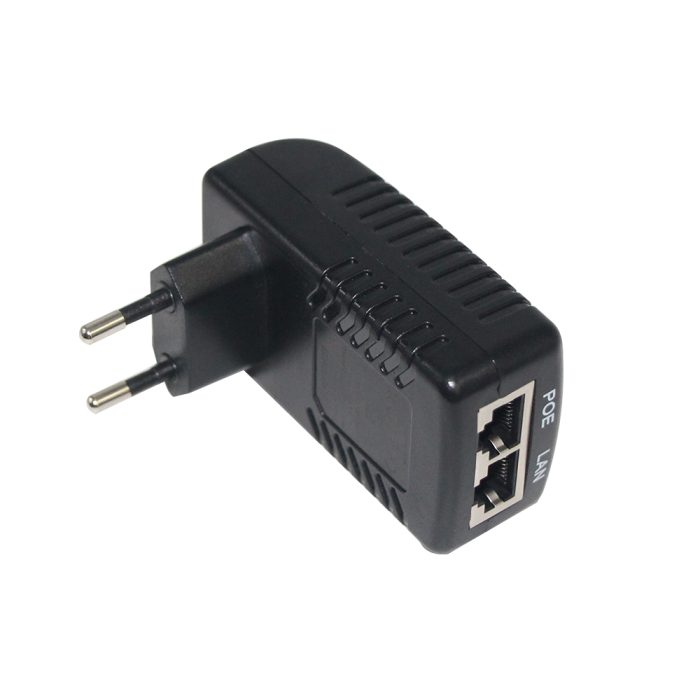 12v Power Over Ethernet Single Port 15.4w Poe Injector 5