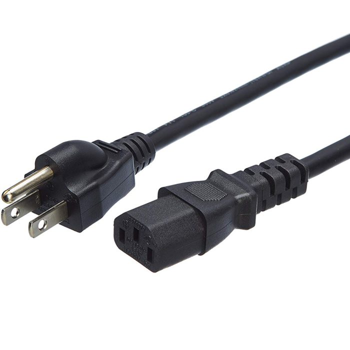 American 3 Pin Prong Plug Extension Cable Usa 3pin 15a Ac Cords Electric Lead Iec C13 Connector Us Power Cord 1
