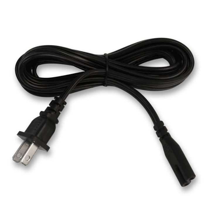Power Cord With Iec Ac Connector Cable America C8 60320 Figure 8 Us 320 Female Flat 18 Awg Extension Wire 2 Pin Plug To C7 1