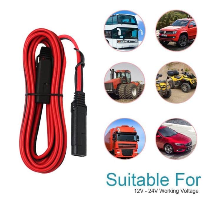 1M 3M 5M 18Awg Red and Black Car Charger Battery 15V Waterproof Heavy Duty Sae To Sae Quick Disconnect Power Cable 6