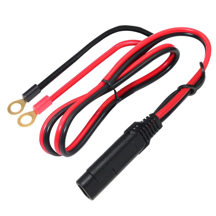 6ft 16/18Awg solar connector cord car Motorcycle charging battery cable 12/24V SAE to round terminal power cable 3