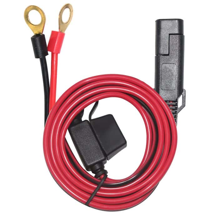 6ft 16/18Awg solar connector cord car Motorcycle charging battery cable 12/24V SAE to round terminal power cable 5