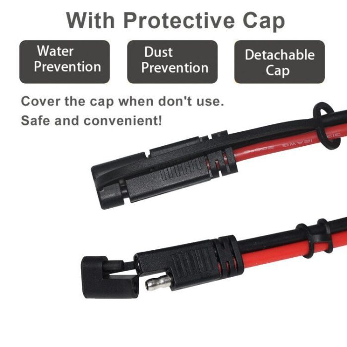 Cable Plugs Sae Solar Connector And 2Pin 14 Awg Disconnect 14 Gauge Wire Ends Panel Extension Quick Connect Battery Terminal 2