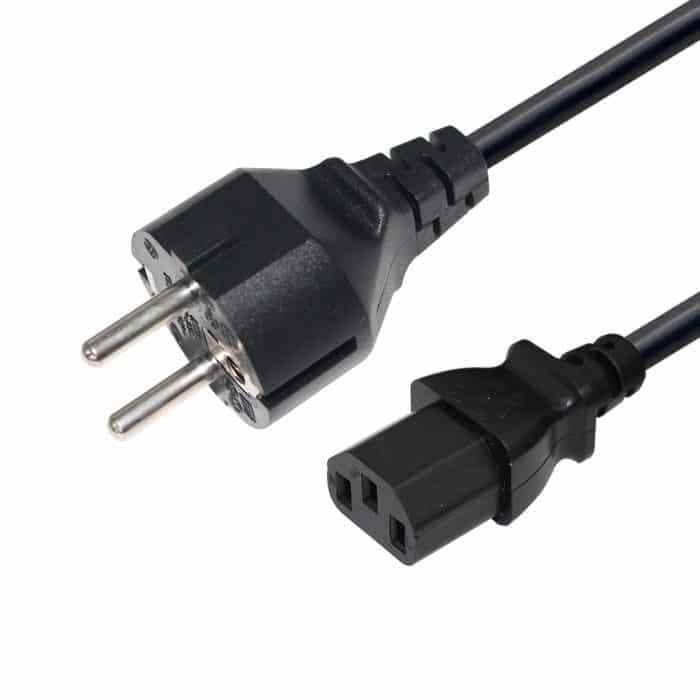 AC Replacement Open End Power Cord 10A 220V Schuko 3