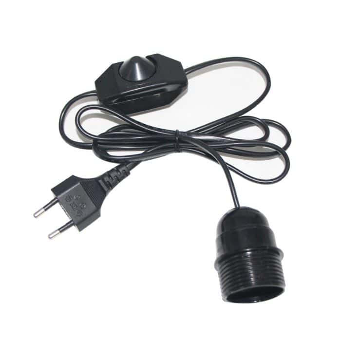 Extension Wire Cable EU 2 Pin With Switch And Lamp Holder 5