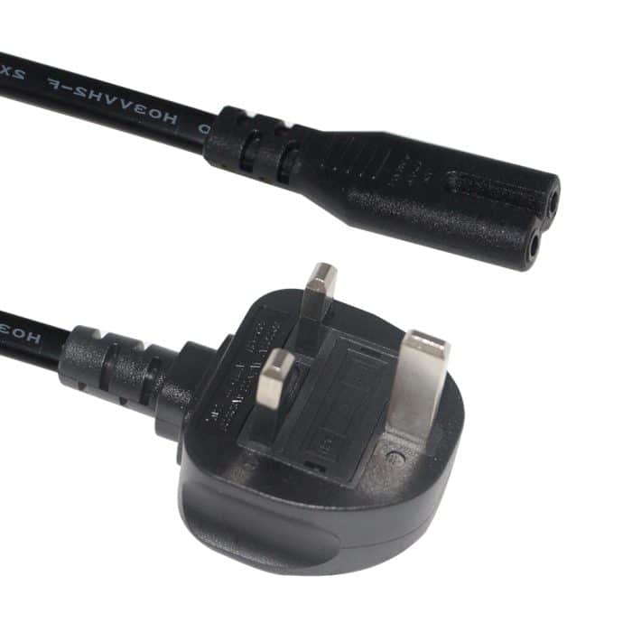Figure 8 Main Lead Cable Black Iec C7 to Uk 3 Pin Power Cord 6