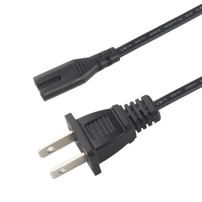 Polarized Plug Nema 1-15p to C7 Figure 8 AC Cable 1