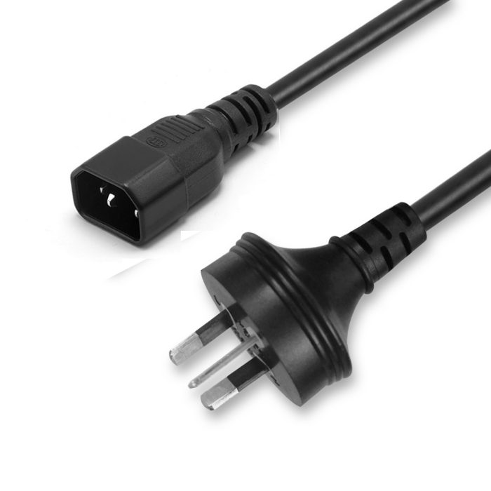 Power Cord AC Plug To Iec 320 C14 Male PC Cable 1