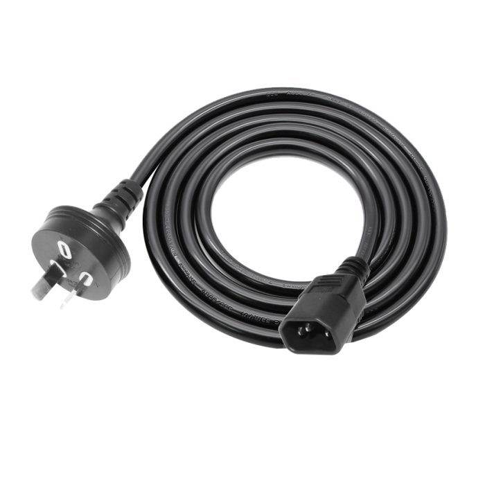 Power Cord AC Plug To Iec 320 C14 Male PC Cable 2