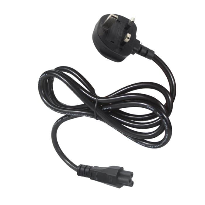 Wire UK 3 Pin Plug to IEC C5 Power Cord Cable 5