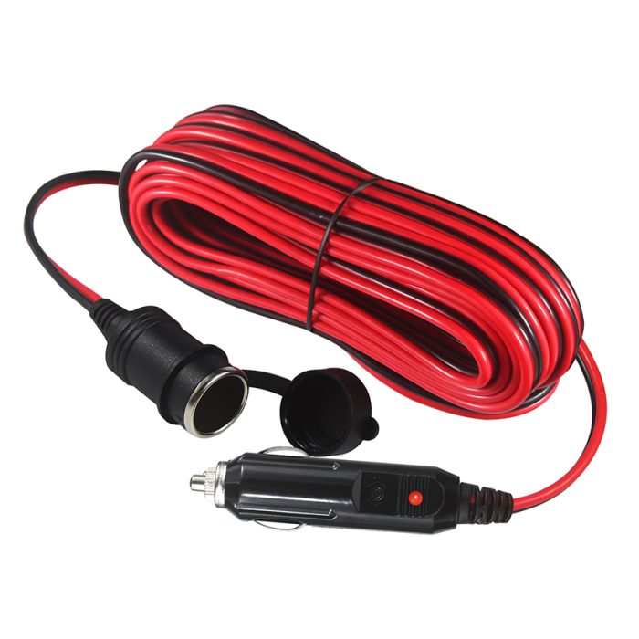 12V Extension Cord Power Plug 12 24 Volt Cigarette Lighter male to female for Car Tire Inflator Cleaner 6