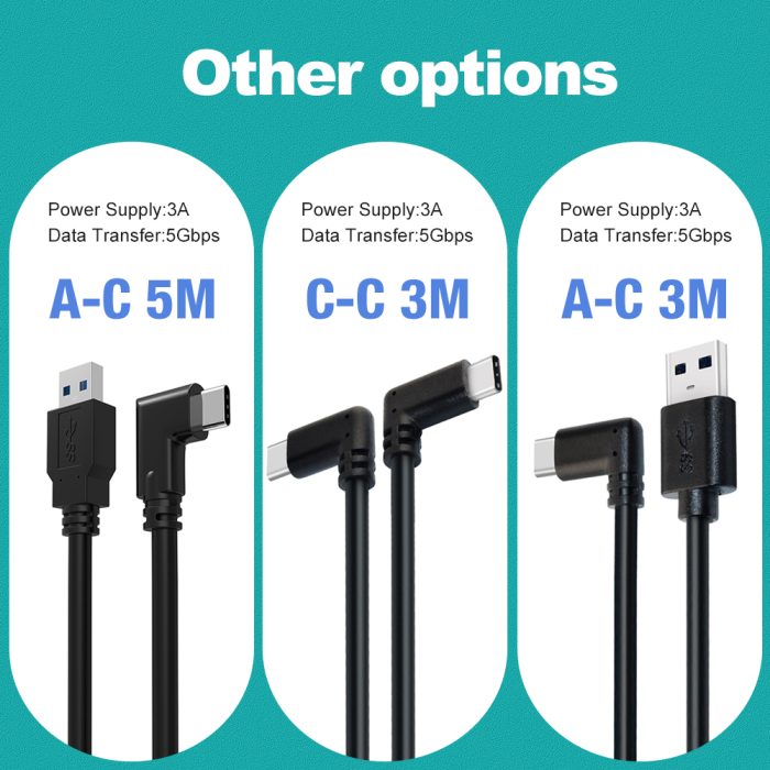 Usb 3.2 Gen1 Type C Cable For Vr Oculus Quest2 Link Cable 3