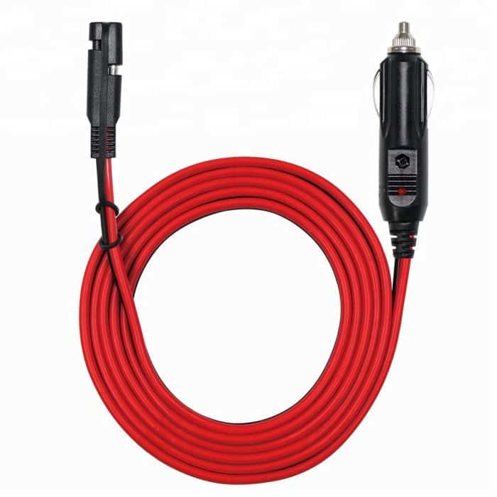 Cigarette Lighter Cord 12V Jack Car Charge Charger Led Red Display Cigar Socket Sae Cable Adapter 1