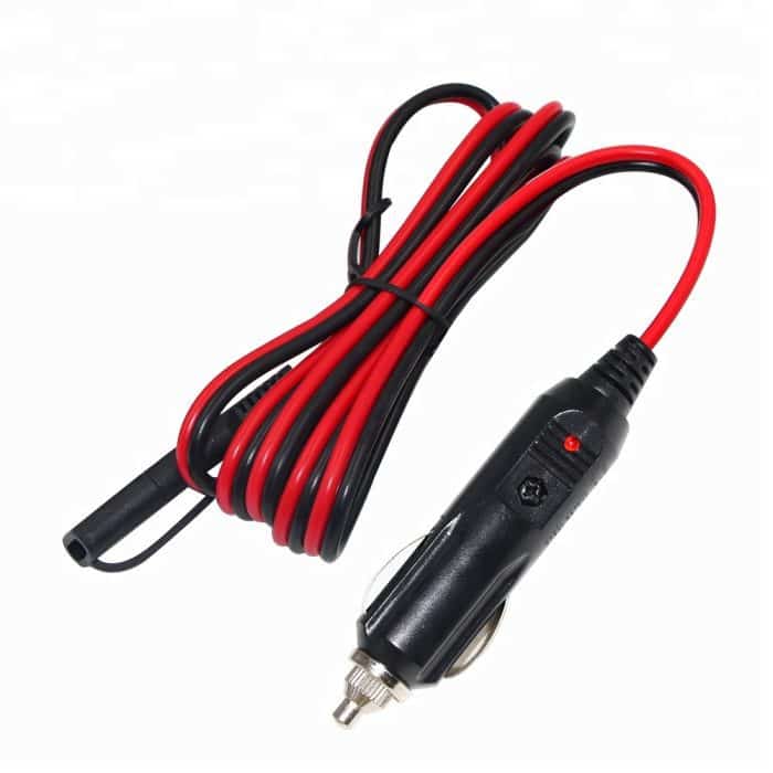 Cigarette Lighter Cord 12V Jack Car Charge Charger Led Red Display Cigar Socket Sae Cable Adapter 2