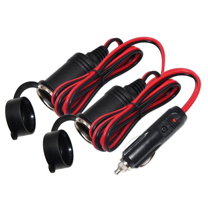 SPT-2 16AWG Pure Copper Extension Cord 12V 24V Car Cigarette Lighter Socket 5