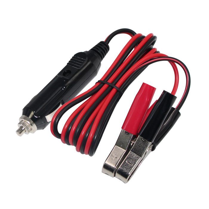 Cigarette lighter plug to alligator clips extension power cable female car cigar jump cable battery cigar cable 2