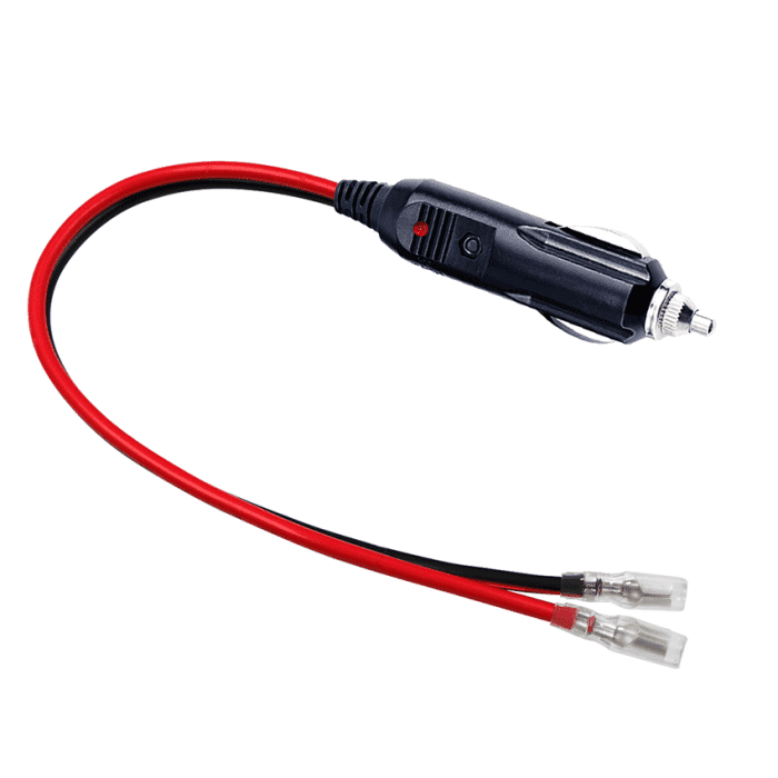 Car charger cable extension cord cigarette lighter male to terminal cigarette with LED light terminal cable cigarette lighter 3