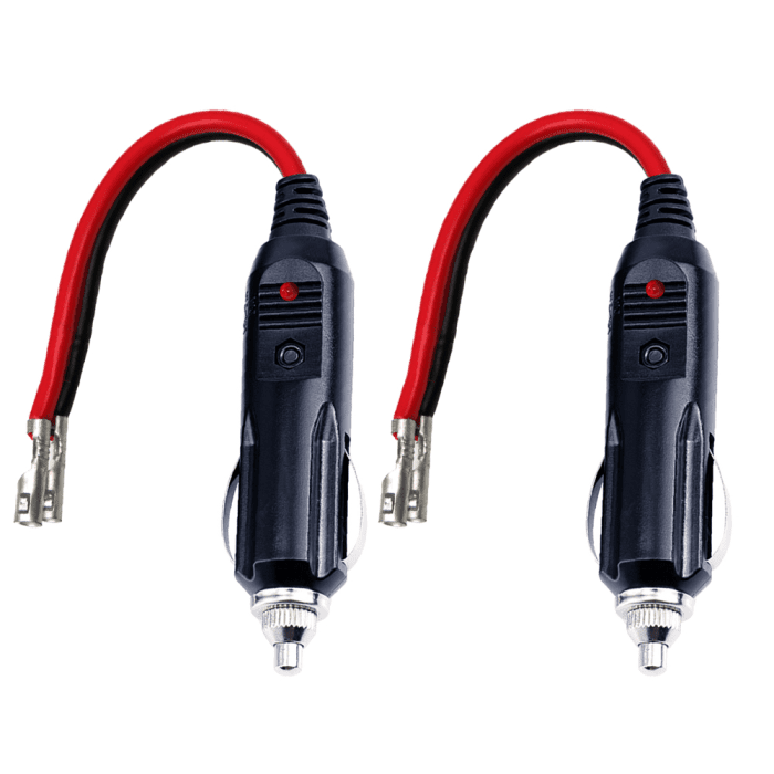 Car charger cable extension cord cigarette lighter male to terminal cigarette with LED light terminal cable cigarette lighter 4