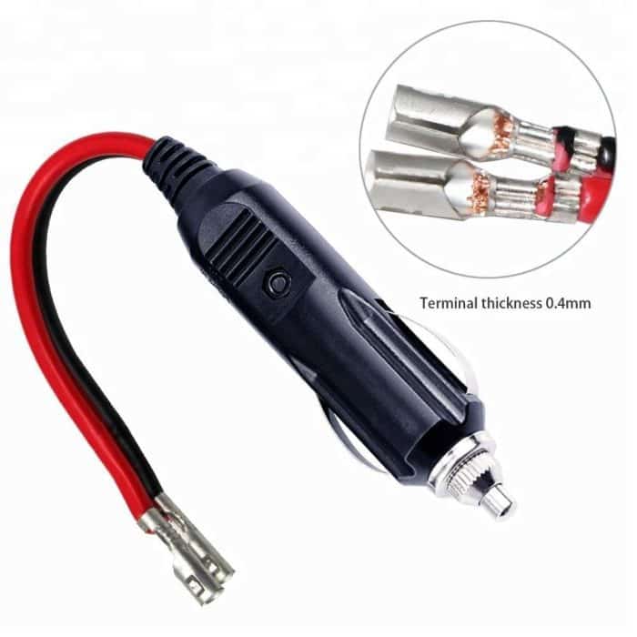 Car Replacement 12V Cigarette Lighter 10A Fuse socket Plug to To tail wires Terminal 3FT Cables 2