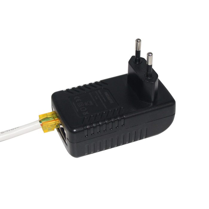 Custom Injector Eu 2 Wall Plug Input Patch Panel 48v 0.5 Amps Module Poe 48 Volt 0.5 Amp 24watt 48v 5