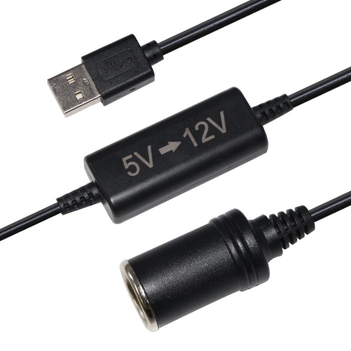 Dc 3.7V Boost Converter Mini Ups Circuit Convertor Usb Cable 5V To 12V Car Jumpstart cigar socket 1