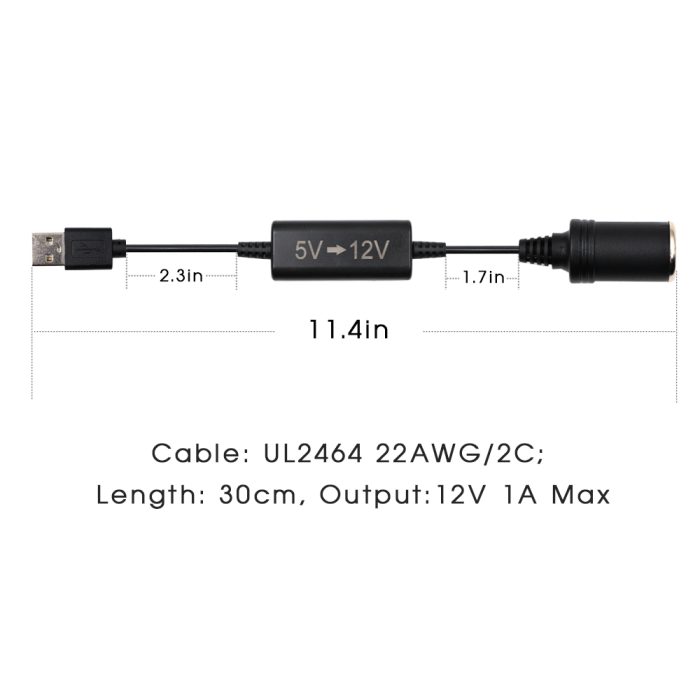 Dc Boost Converter Mini Ups Circuit Convertor Usb Cable 5V To 12V Car Jumpstart cigar socket 2