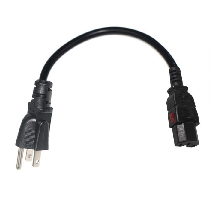 Factory price NEMA 5-15p American 3 pin plug with c15 male power cord electrical power supply cable 5