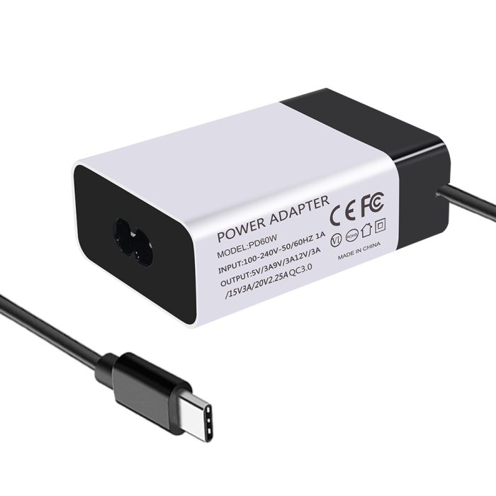IEC C14 Inlet 5V 9V 12V 15V 3A 20V 2.25A 45w 65w Type C PD 65W QC3.0 Type-C Charger Adapter Power Charger 2