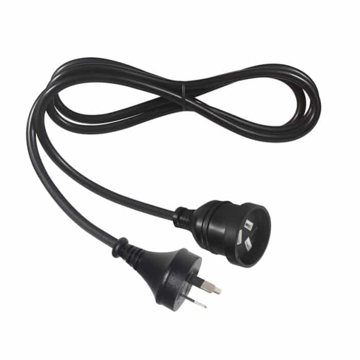 3 X 0.75Mm Black Male To Female Power Cord 4