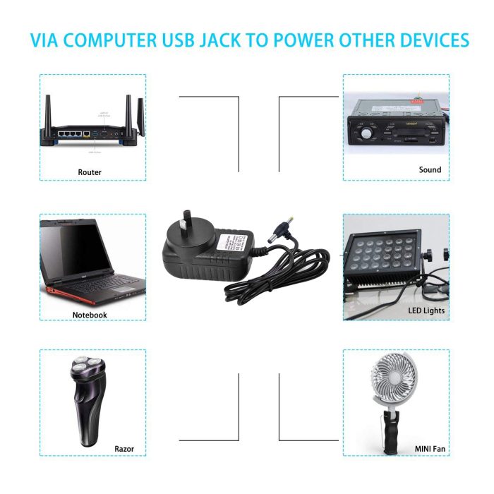 5V 2A For Universal Adapter 2.5MM 3.5MM 3