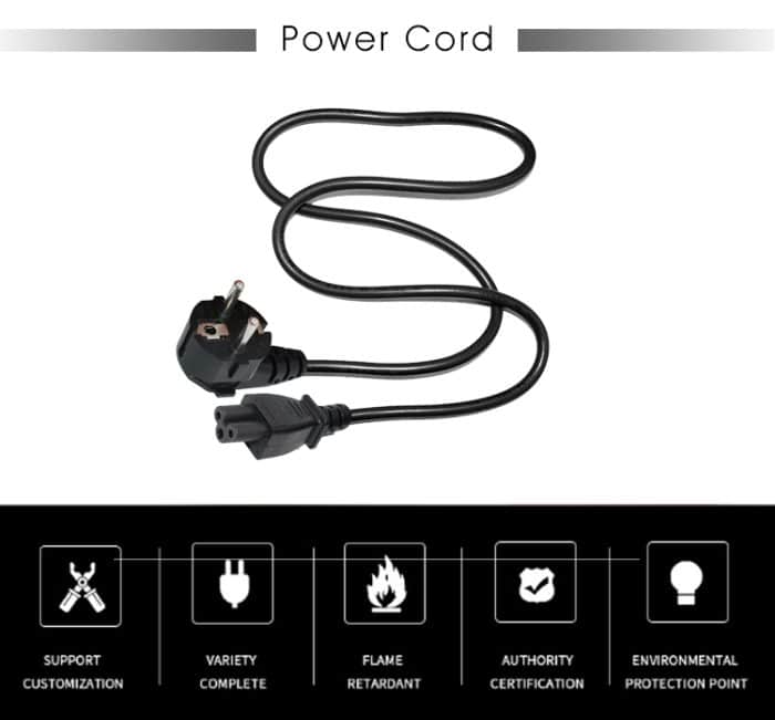 European 3 Pin To Iec C5 Power Cord 5