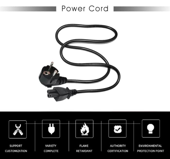 High Quality Ac 3 Prong Power Cord C5 for Computer 5