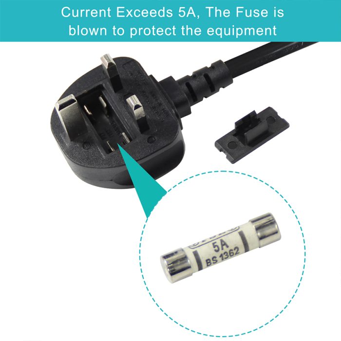 10a Fuse Extension Uk Dual Iec C13 Splitter Power Cord 2