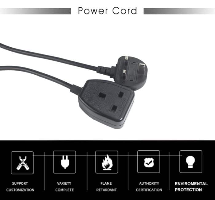 Extension 3m 5amp Iec Lead Cord 1mm Gsm Power Socket 5