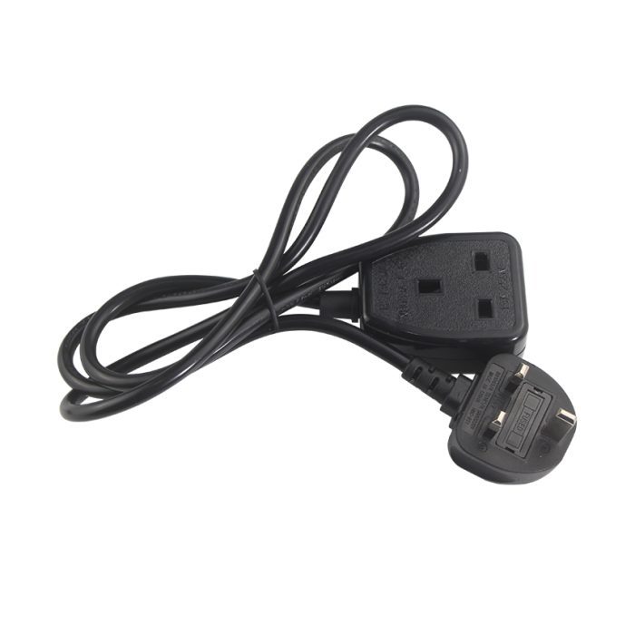 15a Black Type Electric Plug Cable 220v 12v Adapter Cctv Insulated Copper Cord Uk Ac Power Socket With Fuse 3