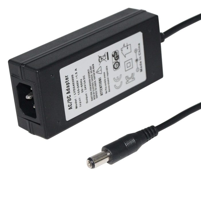 24 Volt 2.5 Amp 60 Watt Slim Wall-mount Power Adapter 6