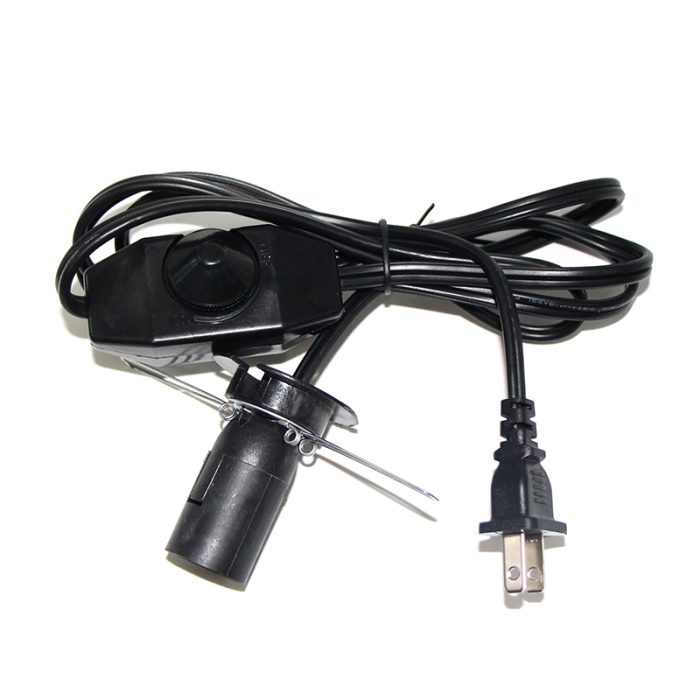 American Wholesale 1A 110V E12 E14 E26 E27 Holder Copper Dimmer Switch Power Salt Lamp Wire Cord 2